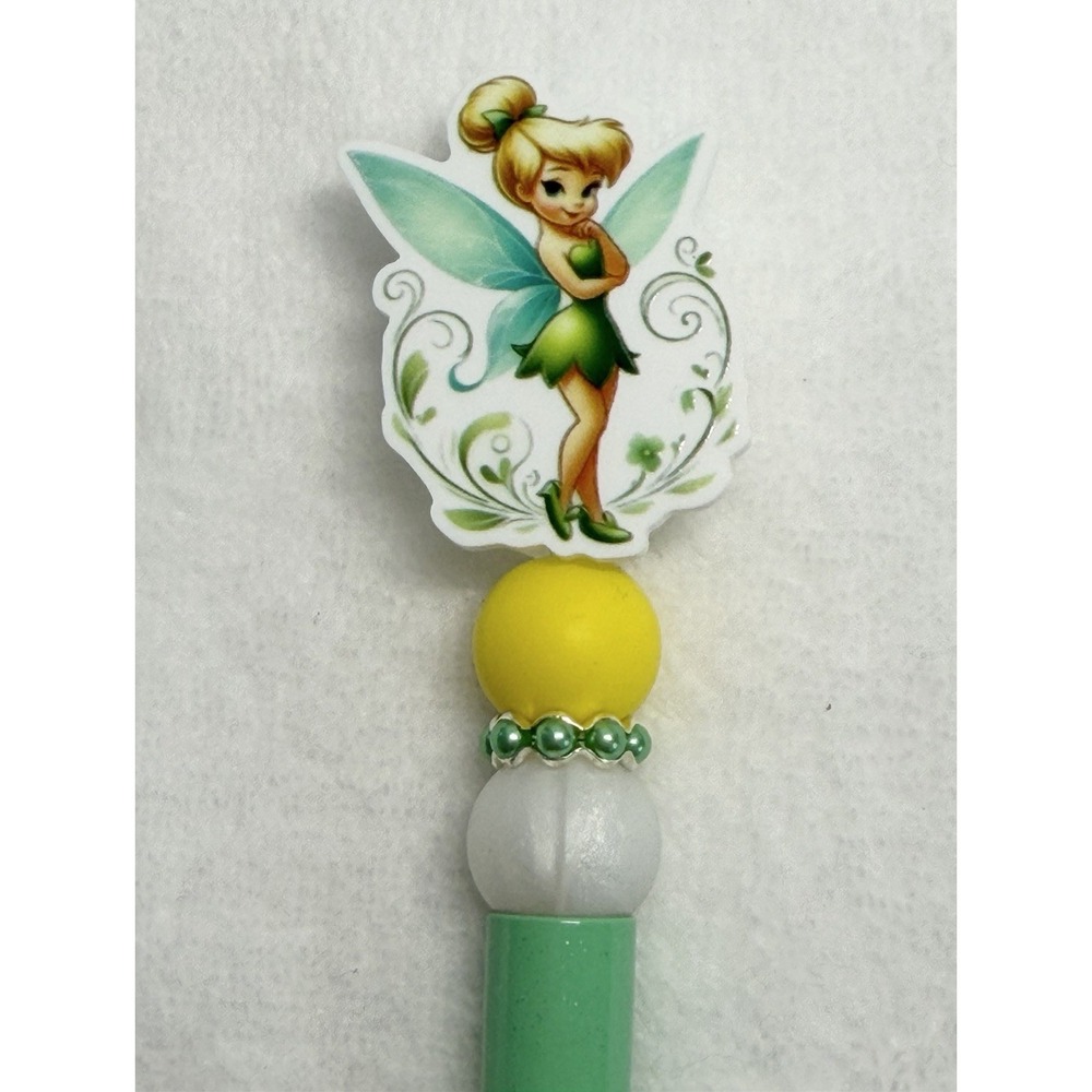 Tinker Bell Beaded Pen Custom Made Disney Fairy Acrylic Focal Disneycore Gift